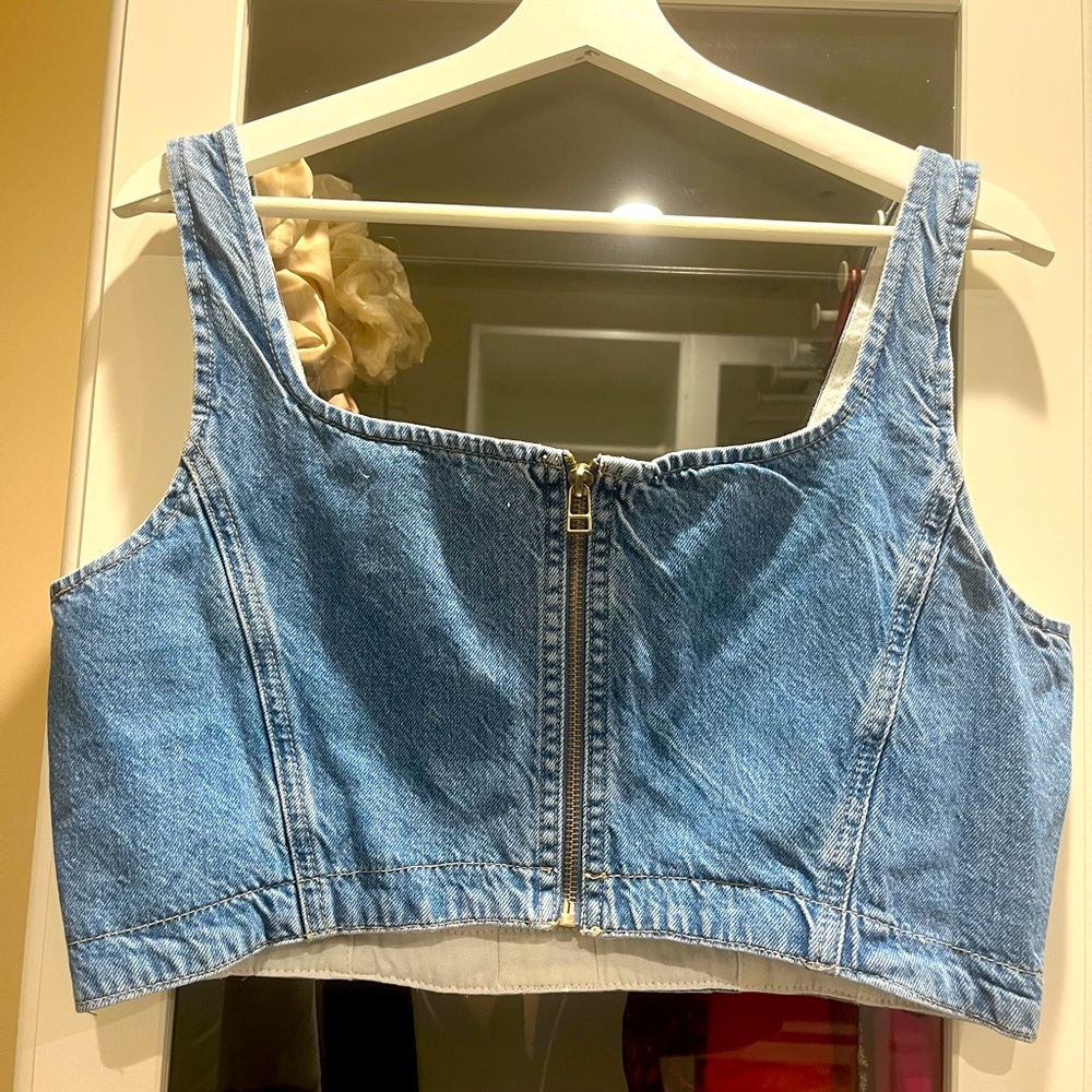 Denim top short
